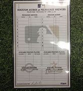 Image result for MLB Lineup Card