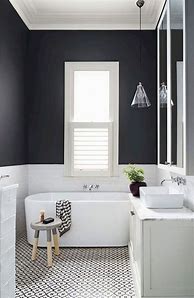 Image result for Matte Black Paint for Bathroom