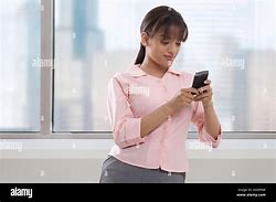 Image result for Texting On iPhone Office Female