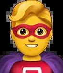 Image result for Man Is a Superhero Emoji