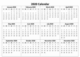 Image result for Single Page 12 Month Calendar