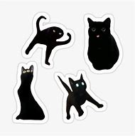 Image result for Distorted Black Cat Sticker