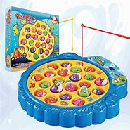 Image result for Gold Toy Electric Fishing Game for Kids - Fun Activity Toy with Music - Includes 10 Fish, Ducks and 2 Catching Rods Idea for Boys, Girls Toddlers -