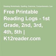 Image result for First Grade Reading Log Printable