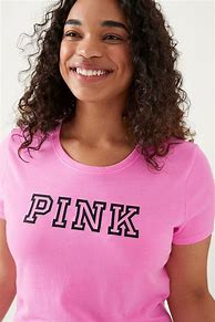 Image result for Pink Long Sleeve Shirt Victoria Secret
