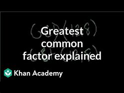 Image result for Greatest Common Factor Khan Academy