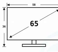 Image result for 65 LCD TV Dimensions