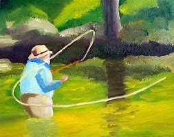 Image result for Man Fishing Art