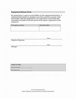 Image result for Equipment Release Form Template