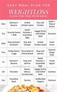 Image result for Weight Loss Meal Plan Menu