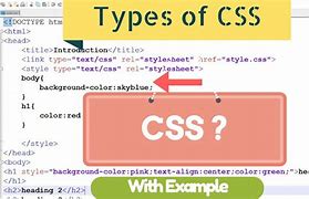 Image result for CSS Types