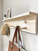 Image result for Narrow Shelf with Hooks