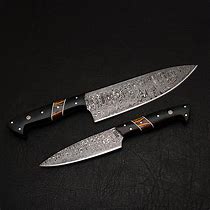 Image result for Damascus Steel Chef Knife Set