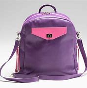 Image result for Purple Leather Backpack