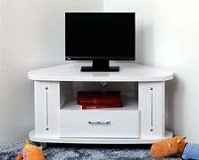 Image result for Modern White Corner TV Stand