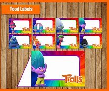 Image result for Trolls Food Cards