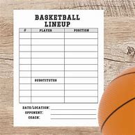Image result for Middle School Basketball Lineup Sheet