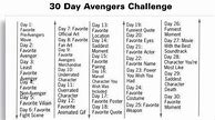 Image result for Marvel 30-Day Challenge