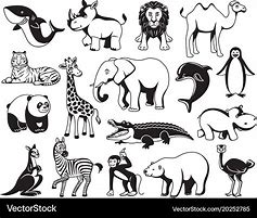 Image result for Animal above Three Clip Art Black and White
