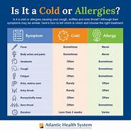 Image result for Cold Allergy Symptoms