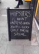 Image result for No Hipsters Sign