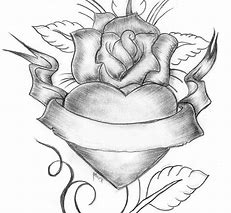 Image result for Love Drawings Hearts and Roses