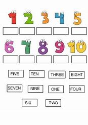 Image result for Numbers Spelling 1-10