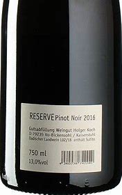 Image result for Holger Koch Pinot Noir K&U Sonderedition