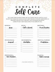 Image result for Printable Self-Care Worksheets