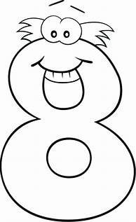 Image result for Number 8 Coloring Page with Eyes