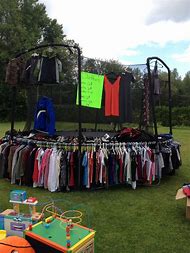 Image result for Yard Sale Clothes Rack Ideas