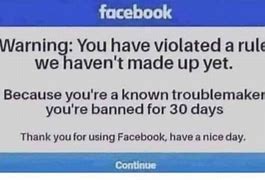 Image result for 29 Day Ban Facebook Meme