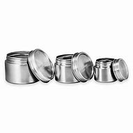 Image result for Round Stainless Steel Container with Lid