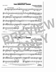 Image result for The Greatest Show Trumpet Sheet Music