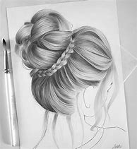 Image result for Girl Hair Drawing