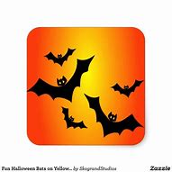 Image result for Halloween Square Stickers Bat