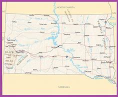 Image result for Map of Western South Dakota