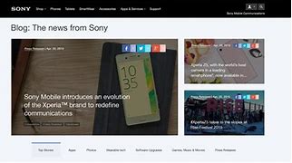 Image result for Sony Mobile Website