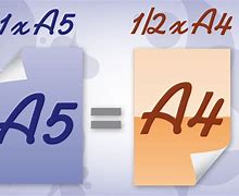 Image result for A4 and A5 Paper Size