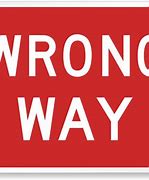 Image result for Wrong Way Driving Sign with Circular Beacons