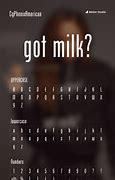 Image result for Got Milk Font Free