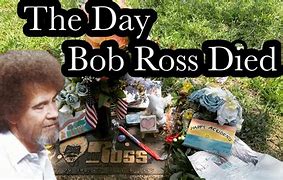 Image result for Bob Ross Death Memorial Cartoon