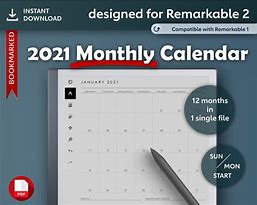 Image result for Remarkable 2 Calendar