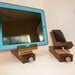 Image result for Wooden iPad Stand and Phone Holder