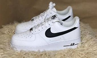 Image result for Nike Air Force 1 Black and White