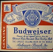 Image result for Budweiser Can Label