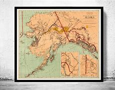 Image result for Vintage Alaska Map Print