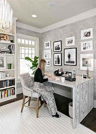 Image result for Beautiful Home Office Inspiration with Black Desk