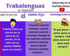 Image result for Spanish Trabalenguas