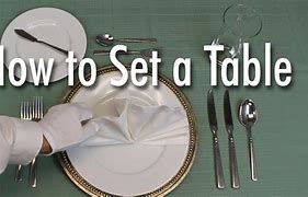 Image result for Laying a Table for Dinner
